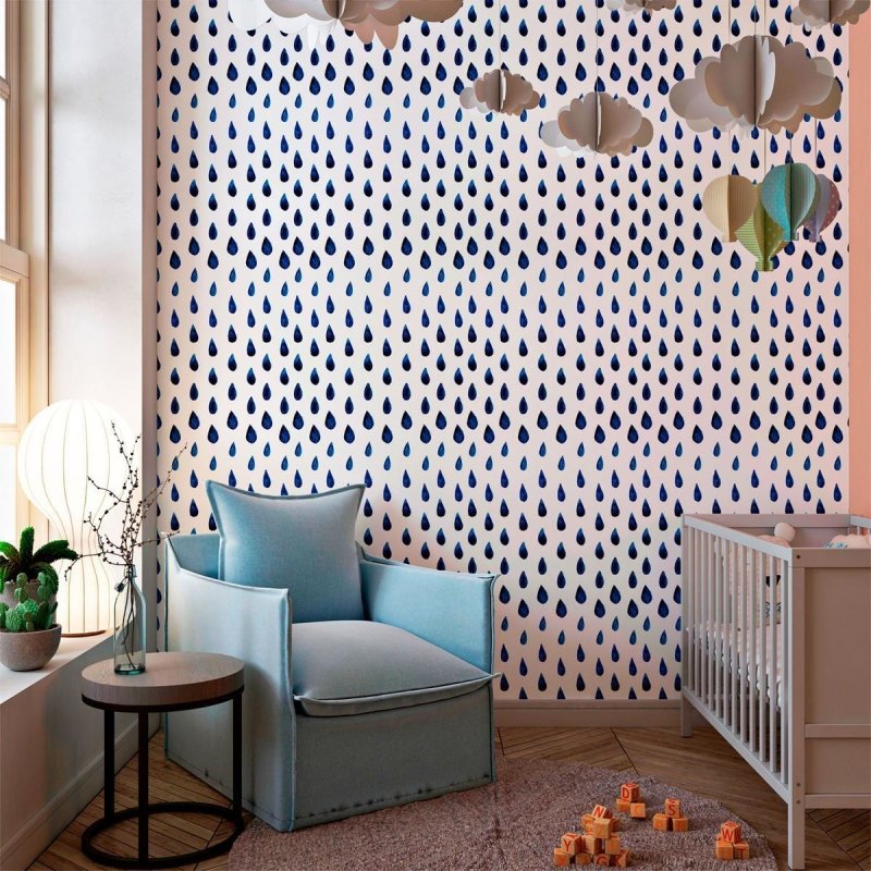 Papel de Parede Adesivo Gotas de Chuva N010050 - Papel na Parede