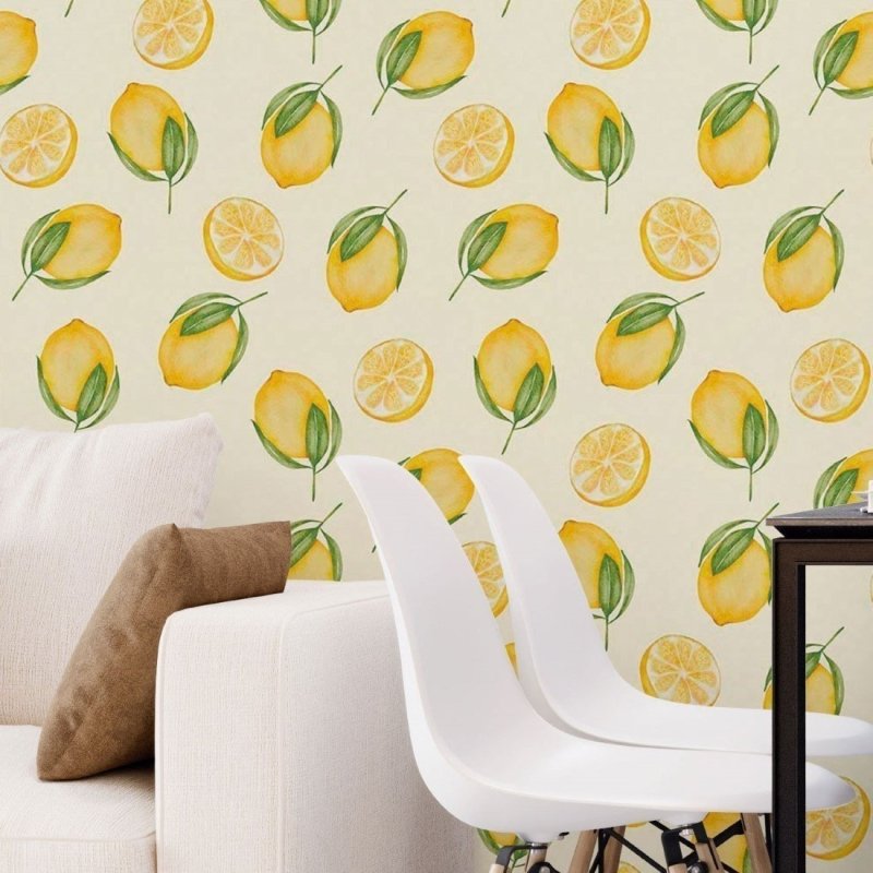 Papel de Parede Adesivo Gourmet Lemons N018086 - Papel na Parede