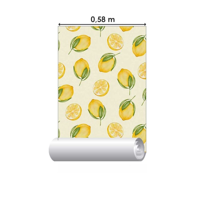 Papel de Parede Adesivo Gourmet Lemons N018086 - Papel na Parede