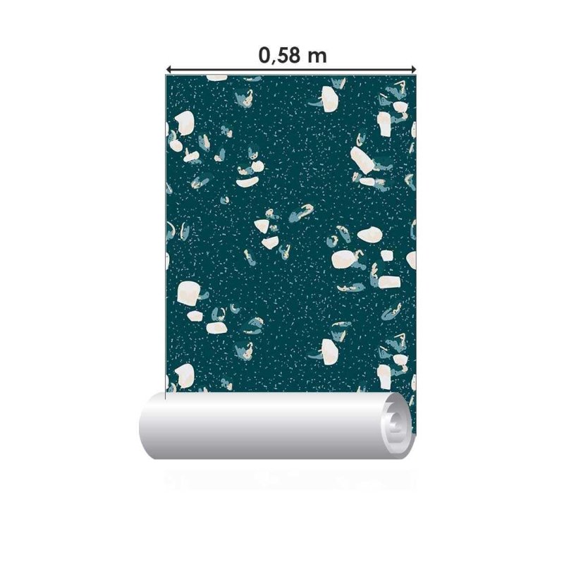 Papel de Parede Adesivo Granilite Azul Escuro N07126 - Papel na Parede