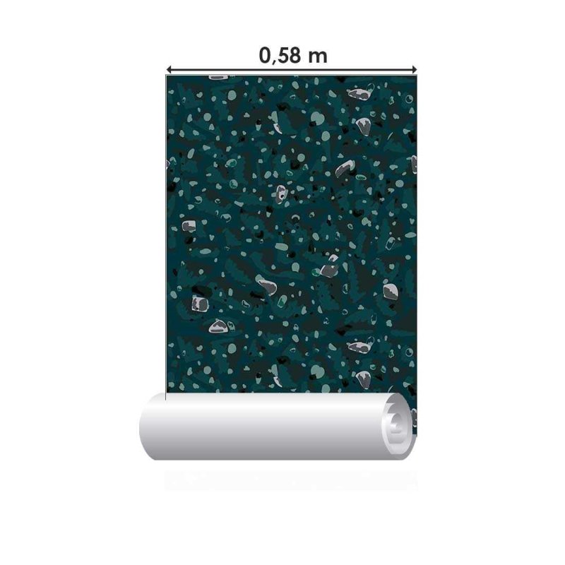 Papel de Parede Adesivo Granilite Verde Escuro N07133 - Papel na Parede