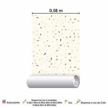 Papel de Parede Adesivo Granulado Sorvete Colorido 36524 - Papel na Parede