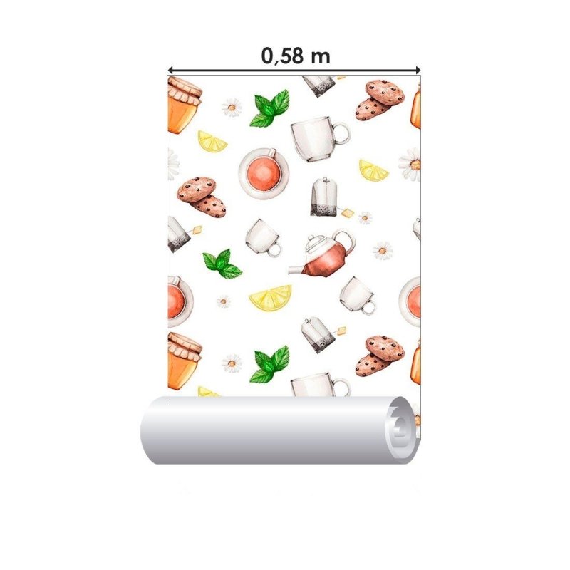 Papel de Parede Adesivo Hora do Chá N012150 - Papel na Parede