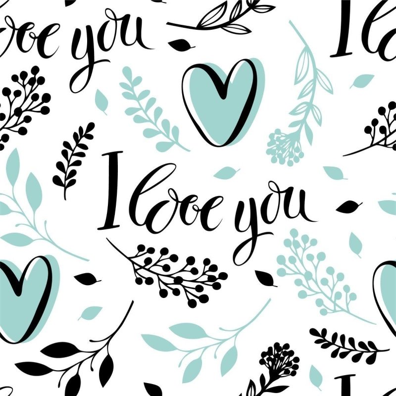 Papel de Parede Adesivo I Love You N012057 - Papel na Parede