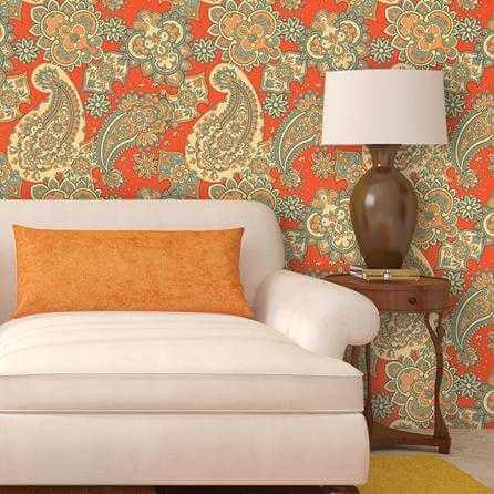 Papel de Parede Adesivo Indiano Colorido 606505352 - Papel na Parede