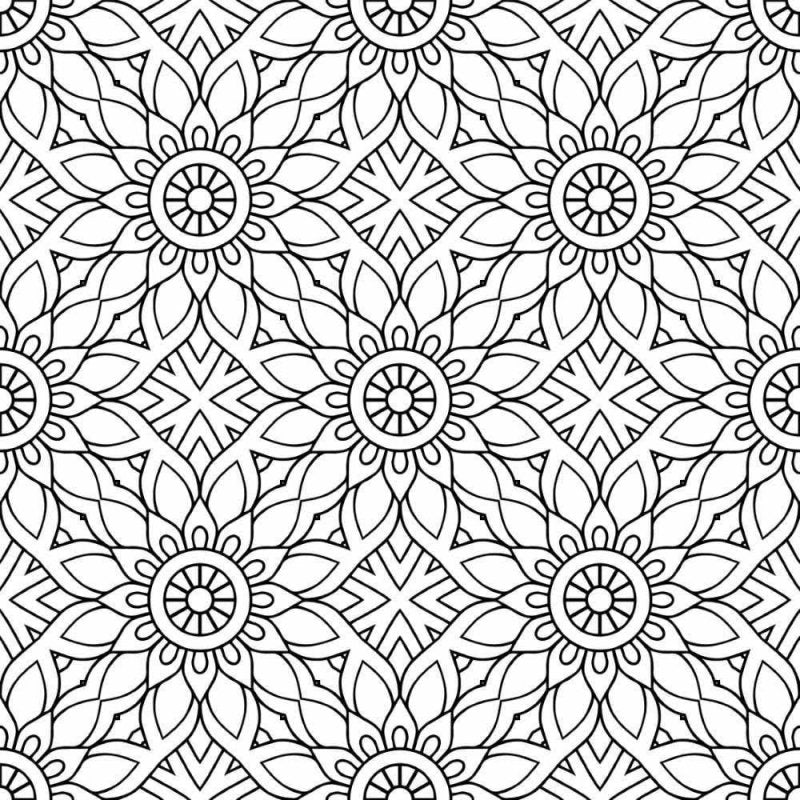 Papel de Parede Adesivo Indiano Mandala Colorir N015139 - Papel na Parede