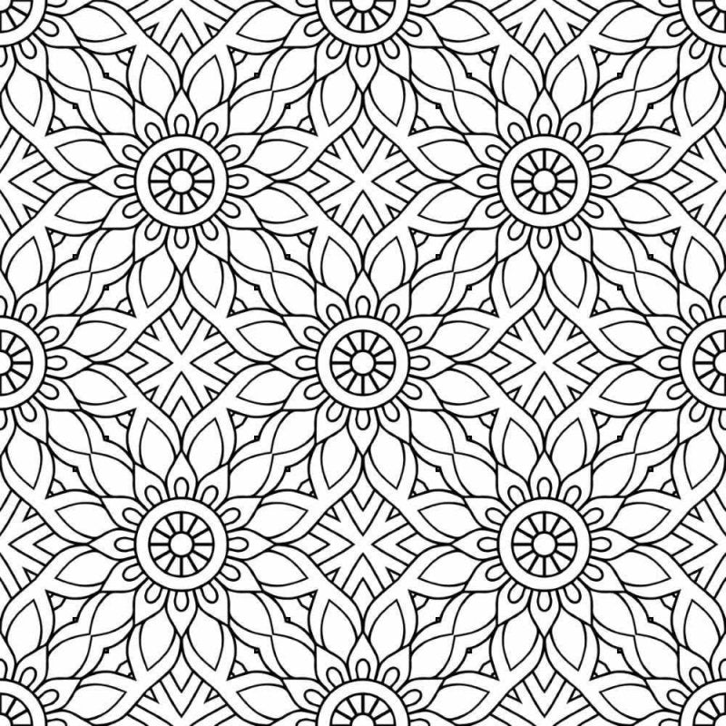 Papel de Parede Adesivo Indiano Mandala Colorir N015139 - Papel na Parede