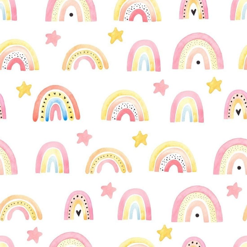 Papel de Parede Adesivo Infantil Arco Iris Boho N013207 - Papel na Parede