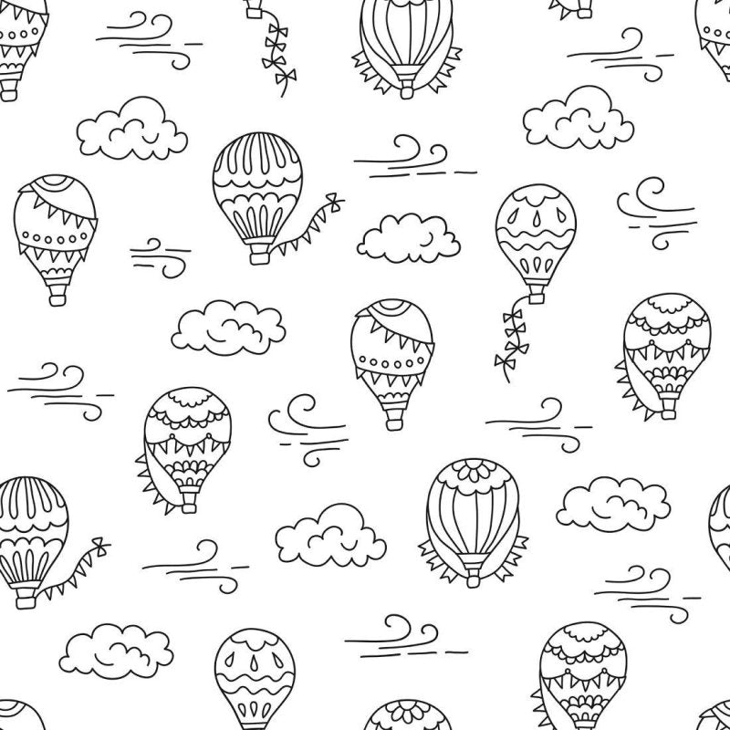 Papel de Parede Adesivo Infantil Balão Colorir N015073 - Papel na Parede