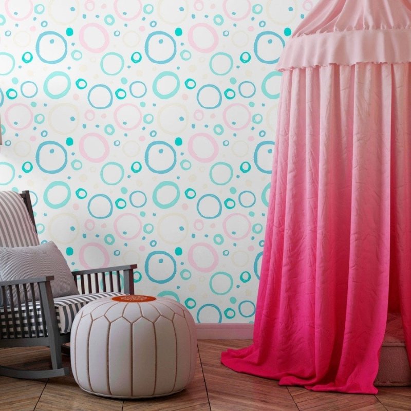 Papel de Parede Adesivo Infantil Bolhinhas N013229 - Papel na Parede