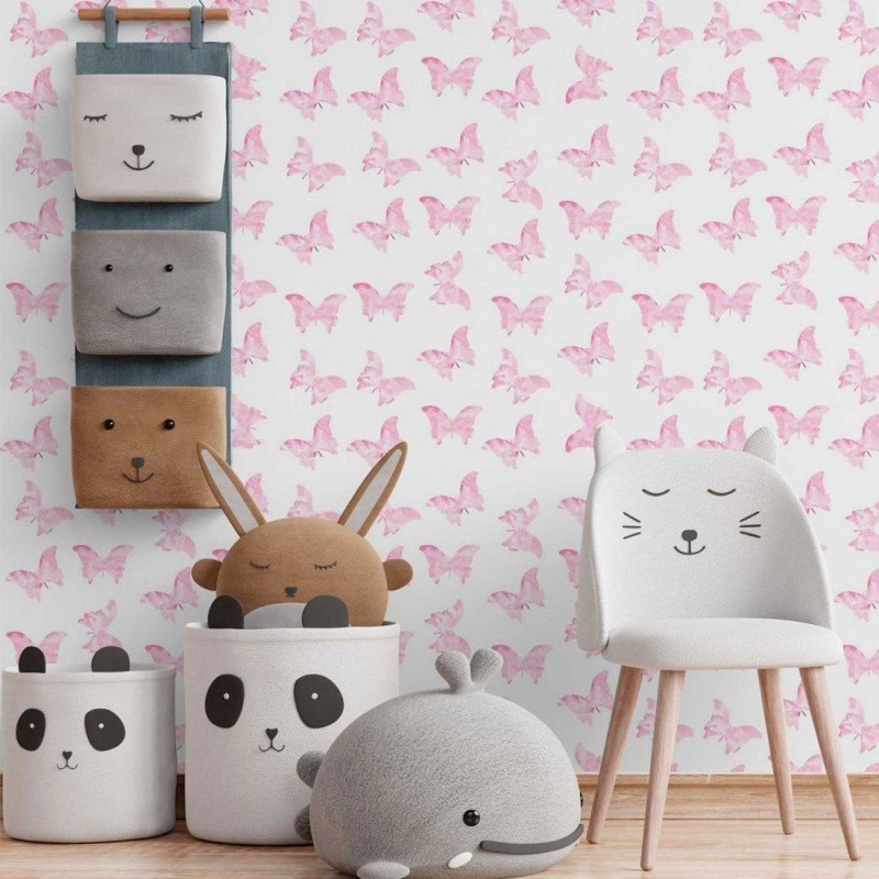 Papel de Parede Adesivo infantil borboletas N014114 - Papel na Parede