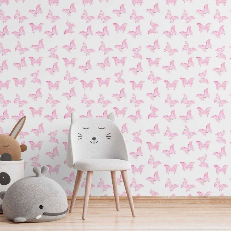 Papel de Parede Adesivo infantil borboletas N014114 - Papel na Parede