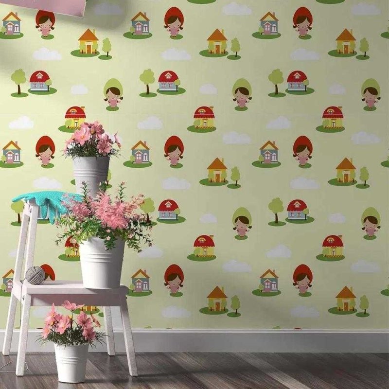 Papel de Parede Adesivo Infantil Chapeuzinho 80080270 - Papel na Parede