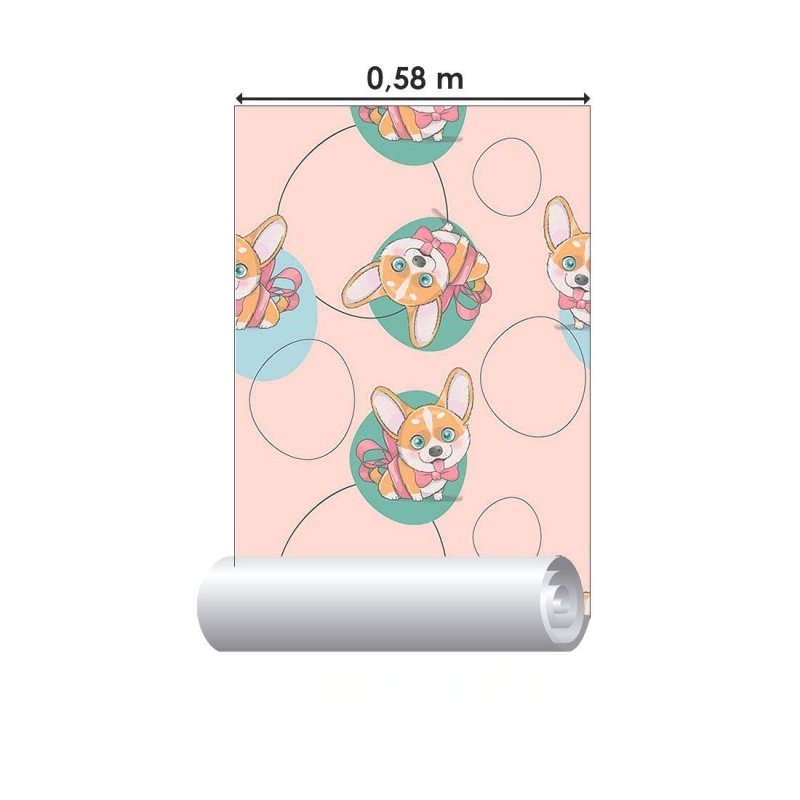 Papel de Parede Adesivo Infantil Corgi N014038 - Papel na Parede