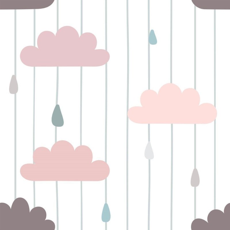 Papel de Parede Adesivo infantil dia de chuva N014117 - Papel na Parede