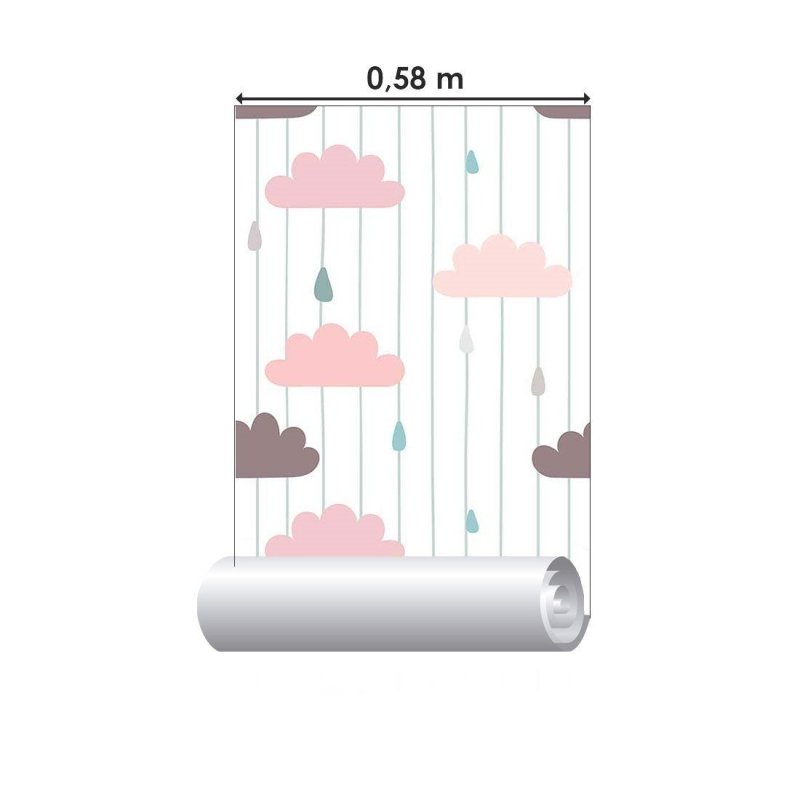 Papel de Parede Adesivo infantil dia de chuva N014117 - Papel na Parede