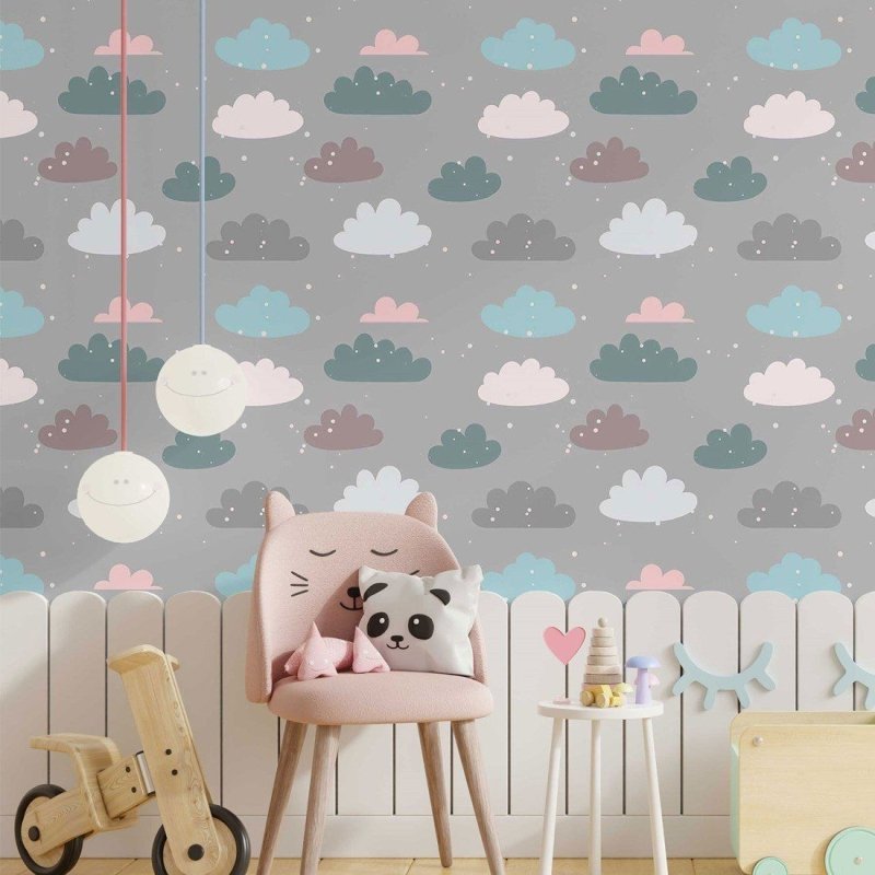 Papel de Parede Adesivo infantil dia de chuva N014119 - Papel na Parede