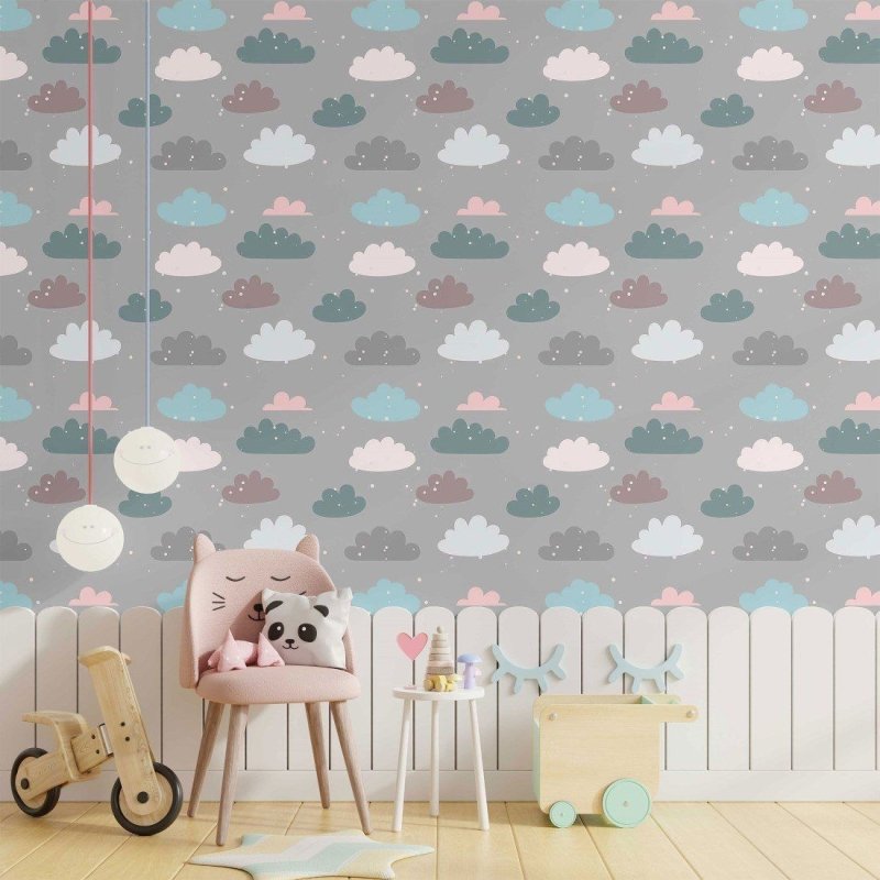 Papel de Parede Adesivo infantil dia de chuva N014119 - Papel na Parede
