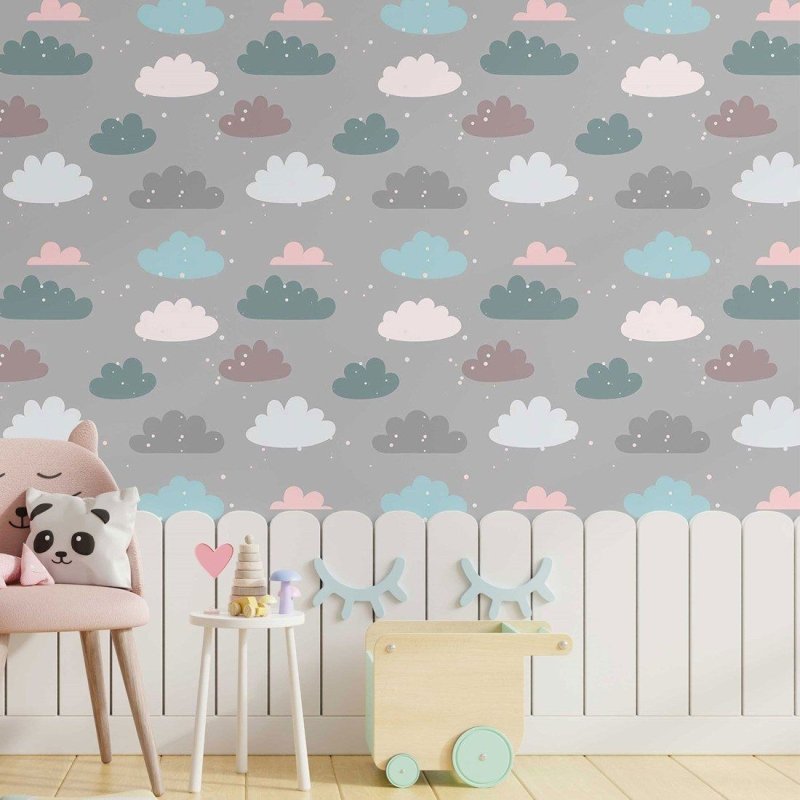 Papel de Parede Adesivo infantil dia de chuva N014119 - Papel na Parede