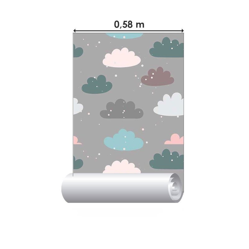 Papel de Parede Adesivo infantil dia de chuva N014119 - Papel na Parede