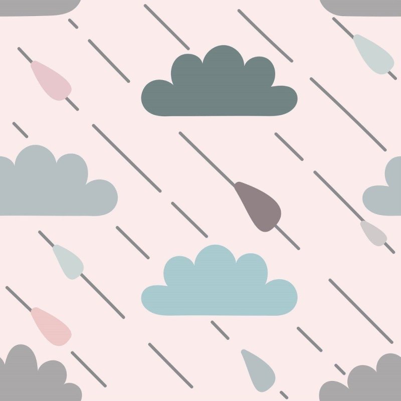 Papel de Parede Adesivo infantil dia de chuva N014120 - Papel na Parede