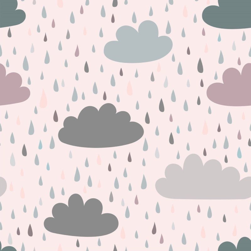 Papel de Parede Adesivo infantil dia de chuva N014122 - Papel na Parede