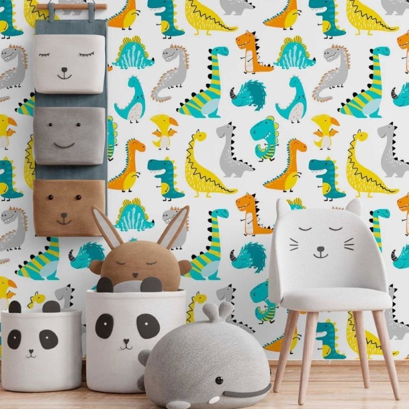Papel de Parede Adesivo infantil Dinossauros N014046 - Papel na Parede