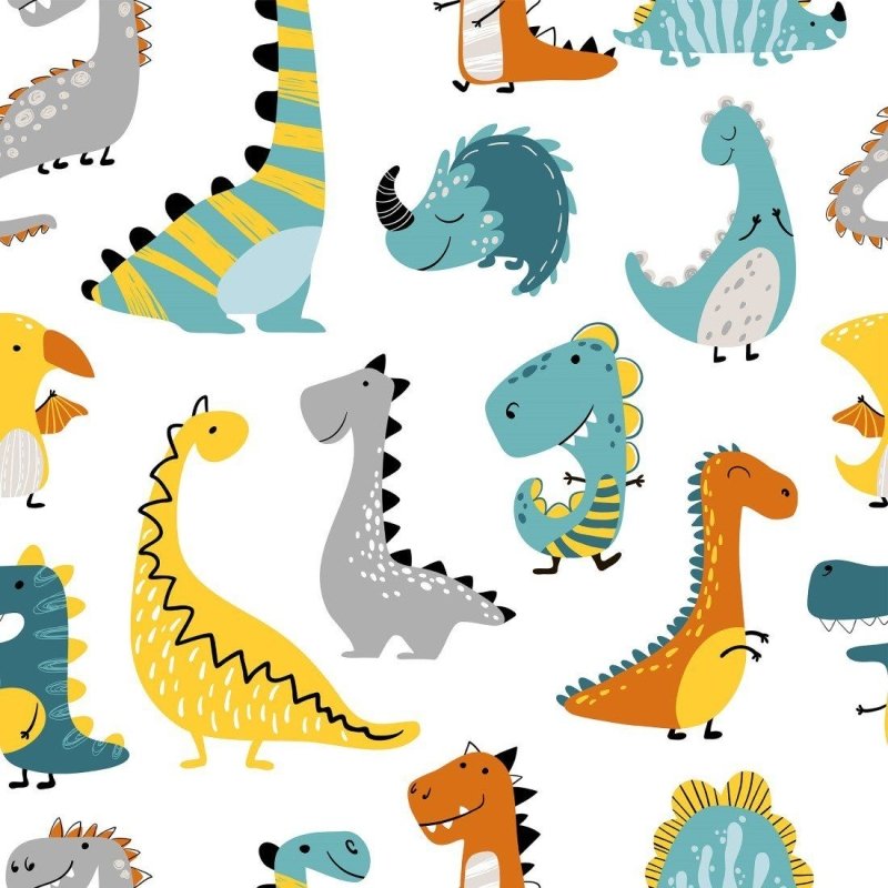 Papel de Parede Adesivo infantil Dinossauros N014046 - Papel na Parede