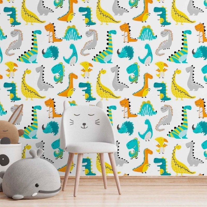 Papel de Parede Adesivo infantil Dinossauros N014046 - Papel na Parede