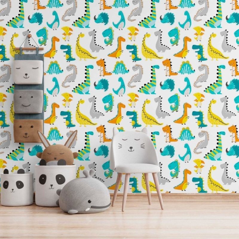 Papel de Parede Adesivo infantil Dinossauros N014046 - Papel na Parede