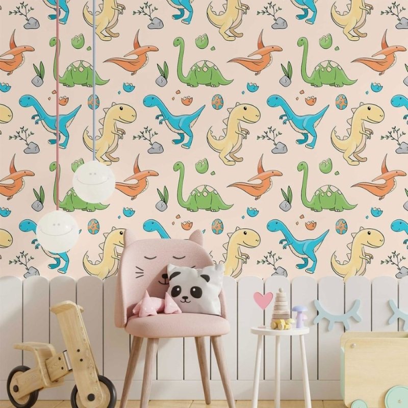 Papel de Parede Adesivo infantil Dinossauros N014082 - Papel na Parede
