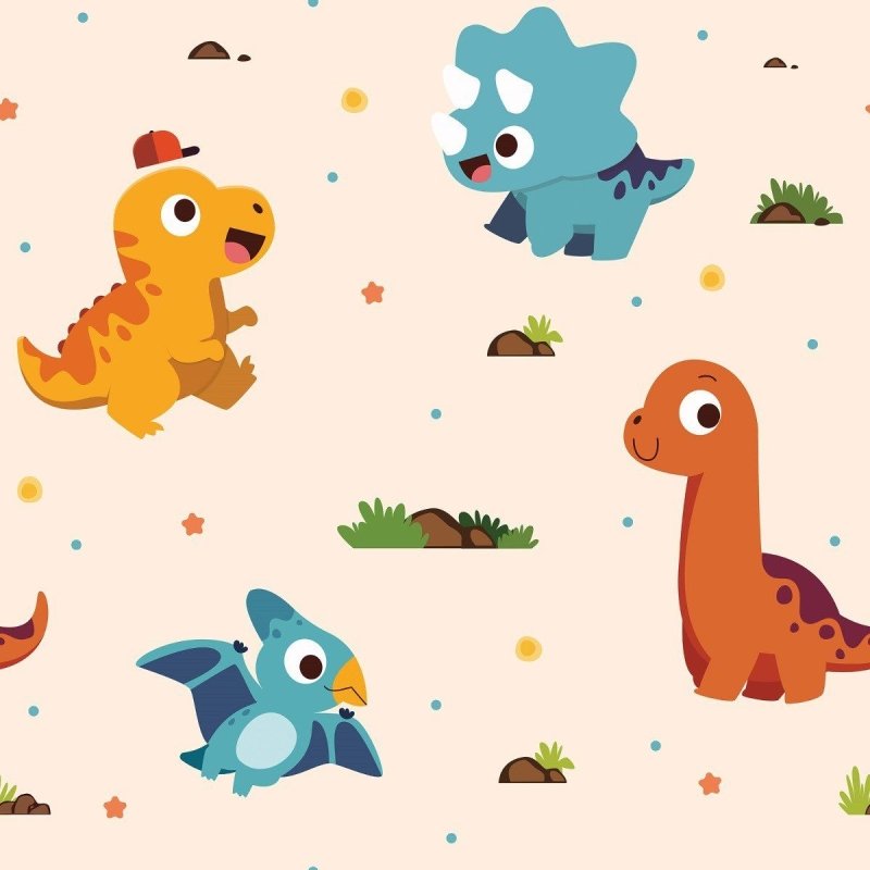 Papel de Parede Adesivo Infantil Dinossauros N016055 - Papel na Parede