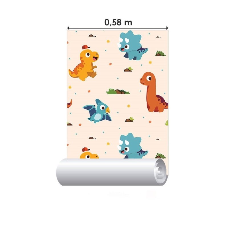 Papel de Parede Adesivo Infantil Dinossauros N016055 - Papel na Parede