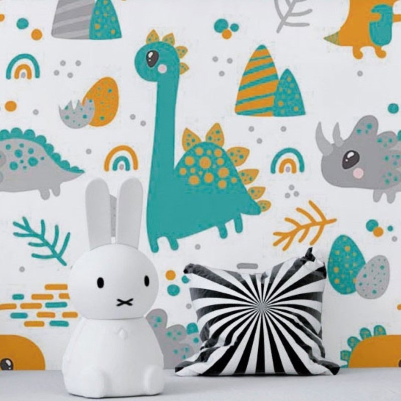 Papel de Parede Adesivo Infantil Dinossauros N018073 - Papel na Parede