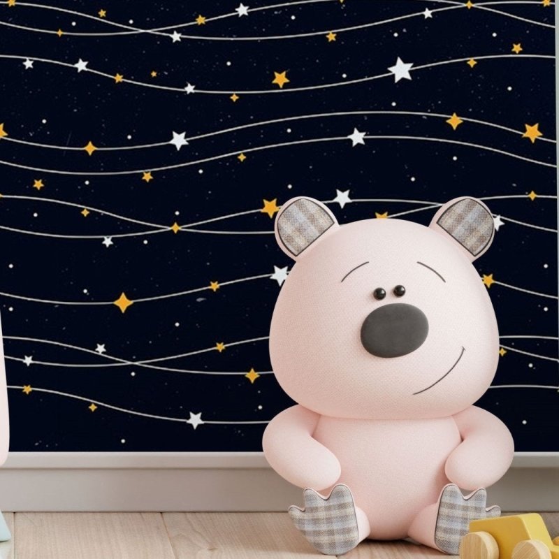 Papel de Parede Adesivo Infantil Estrelado Céu N017035 - Papel na Parede