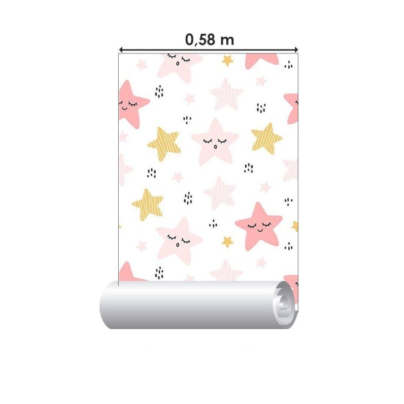 Papel de Parede Adesivo infantil estrelas N014040 - Papel na Parede