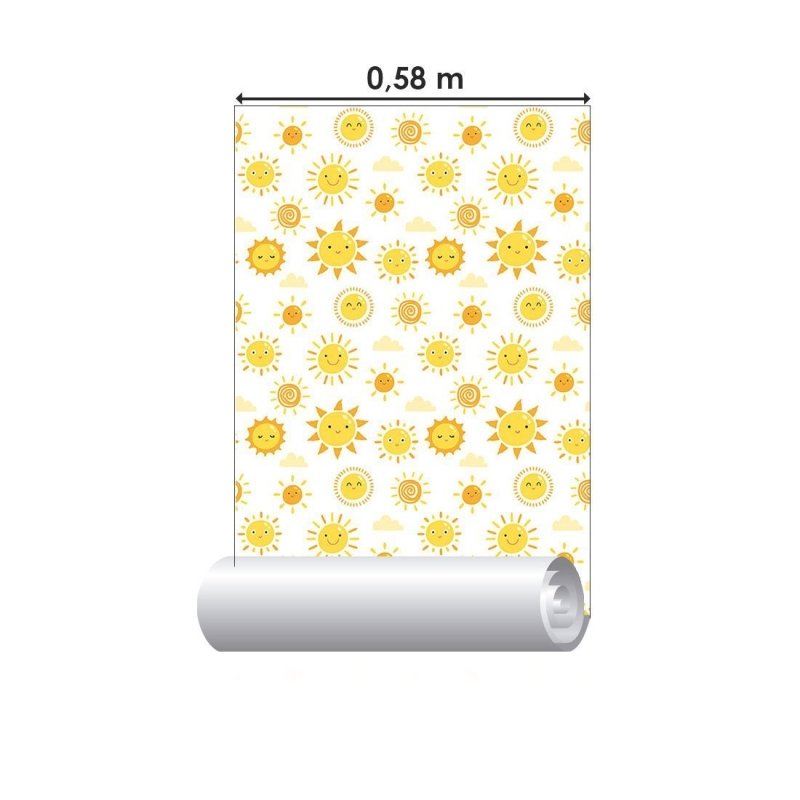 Papel de Parede Adesivo Infantil Feliz Dia de Sol N017080 - Papel na Parede