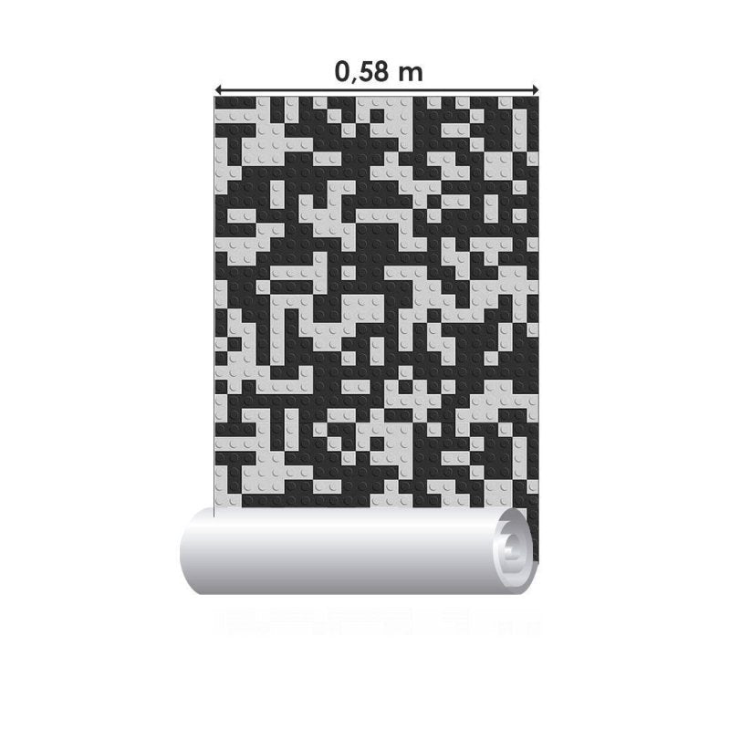 Papel de Parede Adesivo infantil geométrico lego N014123 - Papel na Parede