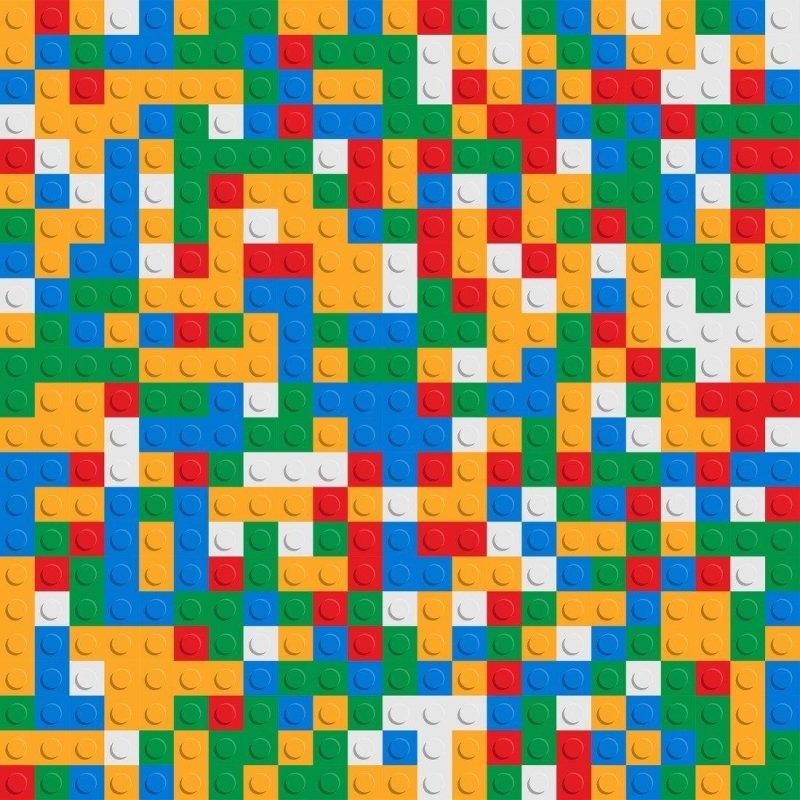 Papel de Parede Adesivo infantil geométrico lego N014124 - Papel na Parede