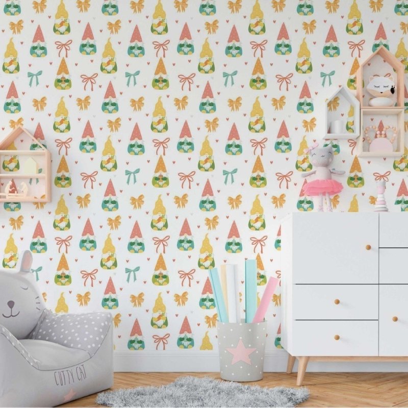 Papel de Parede Adesivo Infantil Gnomos N018057 - Papel na Parede