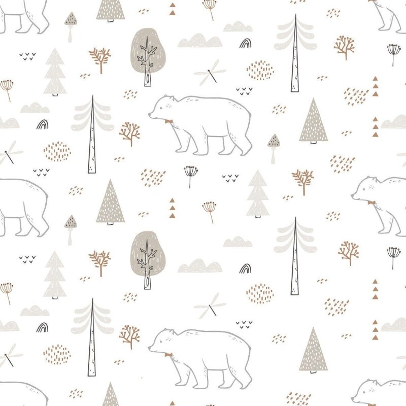 Papel de Parede Adesivo Infantil Inverno Urso Polar N012082 - Papel na Parede