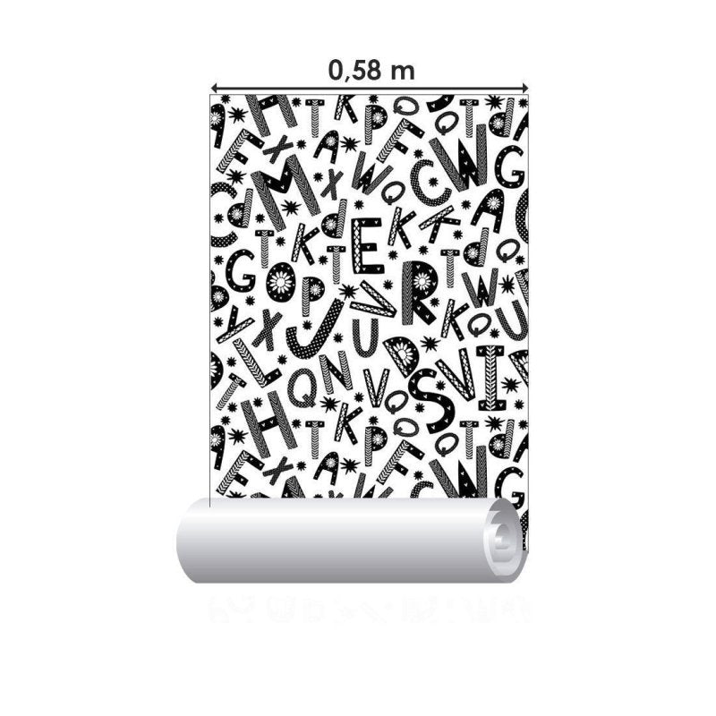 Papel de Parede Adesivo infantil letrinhas N014126 - Papel na Parede