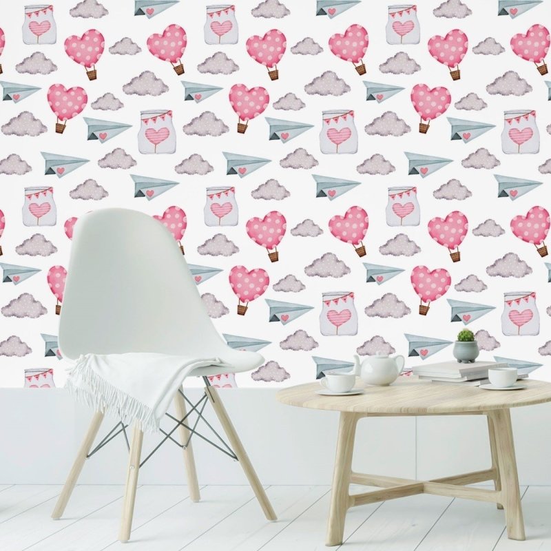 Papel de Parede Adesivo Infantil Love Is In The Air N019107 - Papel na Parede