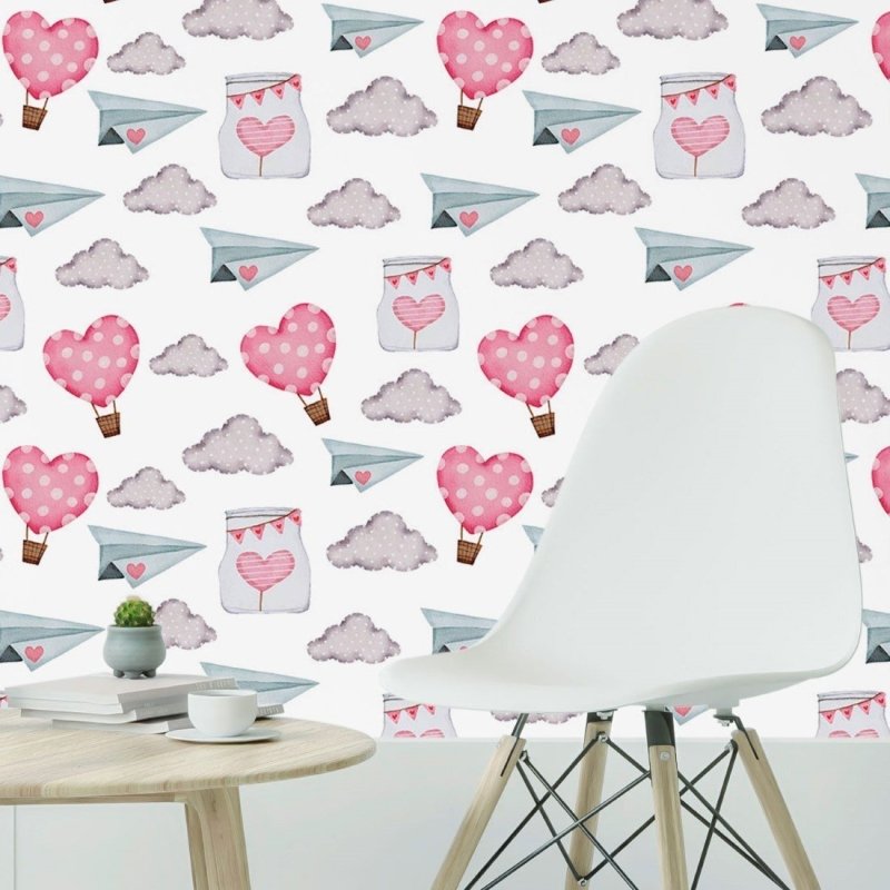 Papel de Parede Adesivo Infantil Love Is In The Air N019107 - Papel na Parede