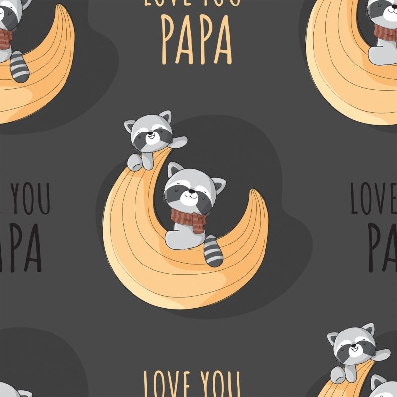 Papel de Parede Adesivo Infantil Love You Papa N019037 - Papel na Parede