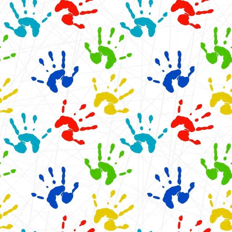Papel de Parede Adesivo Infantil Mãos N011100 - Papel na Parede