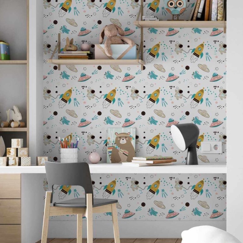 Papel de Parede Adesivo Infantil N24879 - Papel na Parede