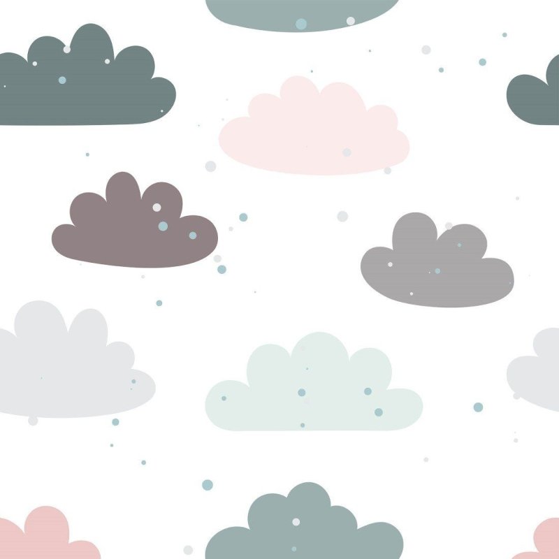 Papel de Parede Adesivo infantil nuvens N014115 - Papel na Parede