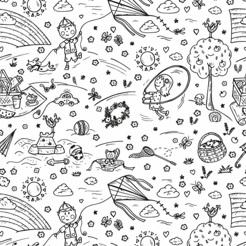 Papel de Parede Adesivo infantil para colorir 392769844 - Papel na Parede