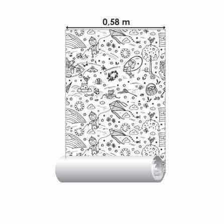 Papel de Parede Adesivo infantil para colorir 392769844 - Papel na Parede